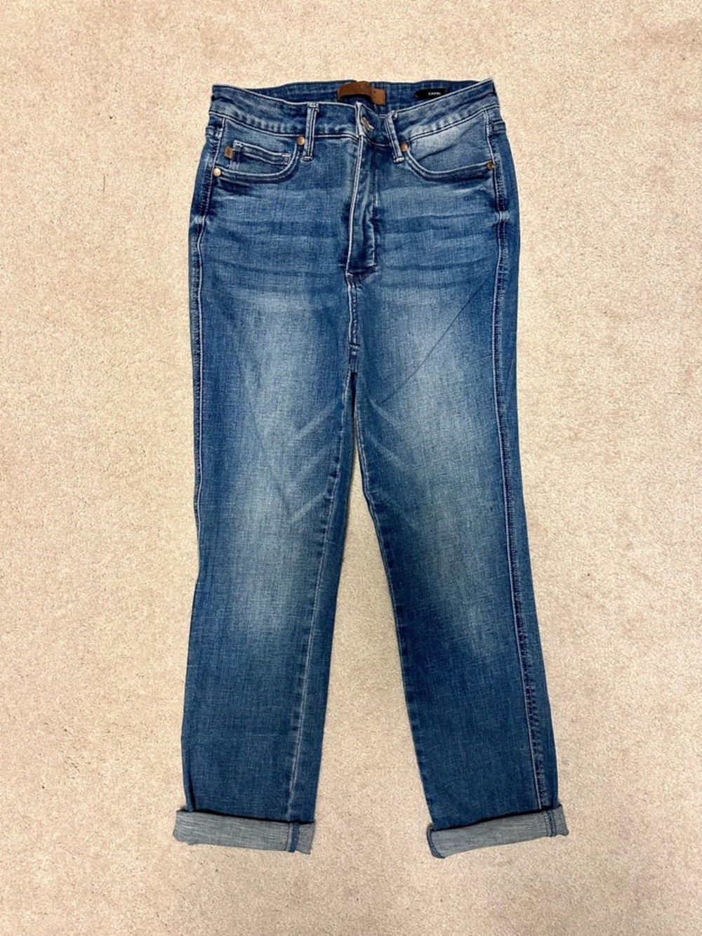 Judy Blue Capri Jeans -  Size 7/28 (Fits 8–10) Stretch Denim